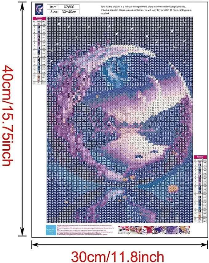 5D Diamond Painting Kit - Crystal Moon - Diamond Canvas