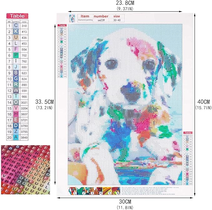 5D Diamond Painting Kit - Cute Dog - Diamond Canvas