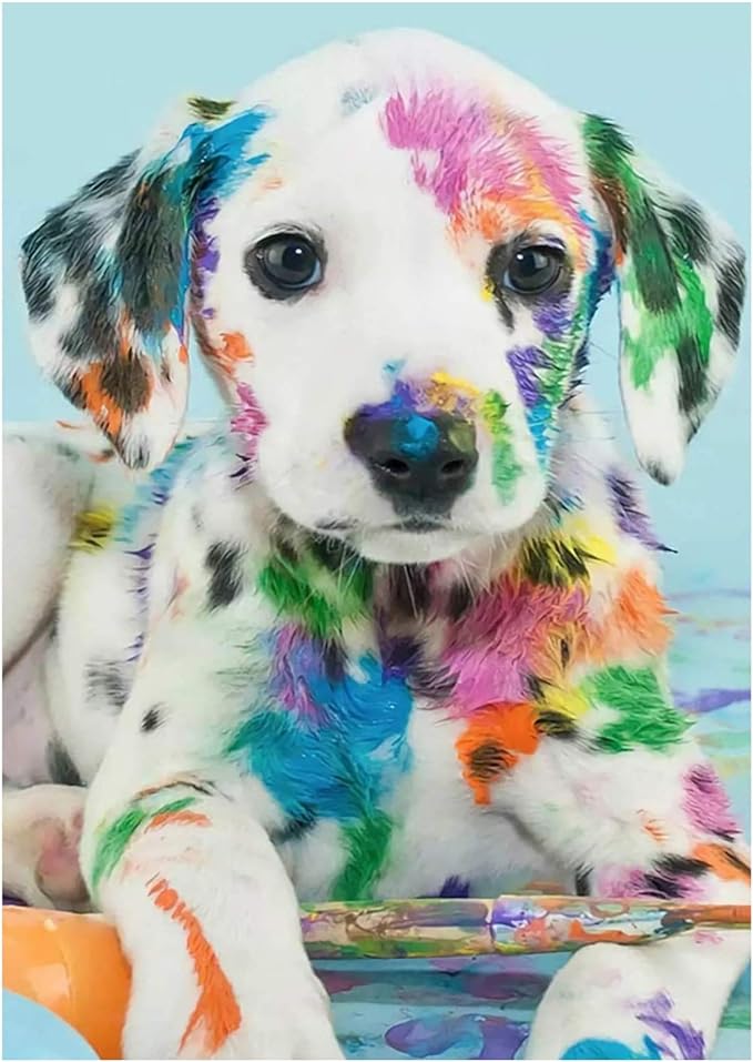 5D Diamond Painting Kit - Cute Dog - Diamond Canvas