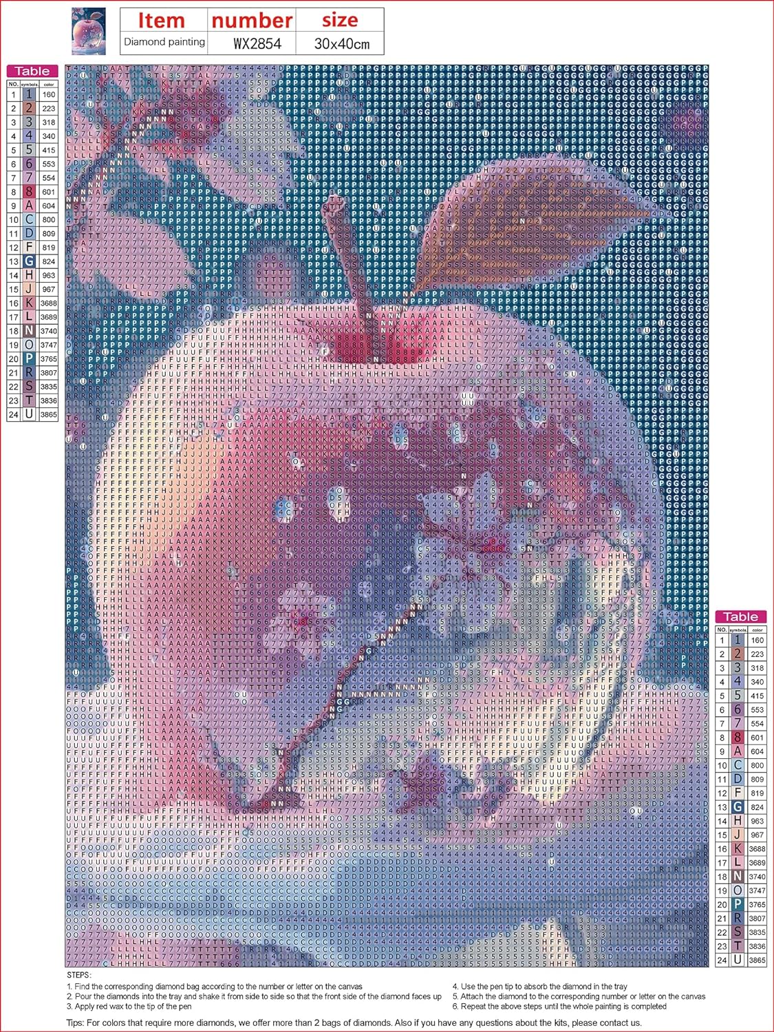 Crystal Apple - Diamond Canvas