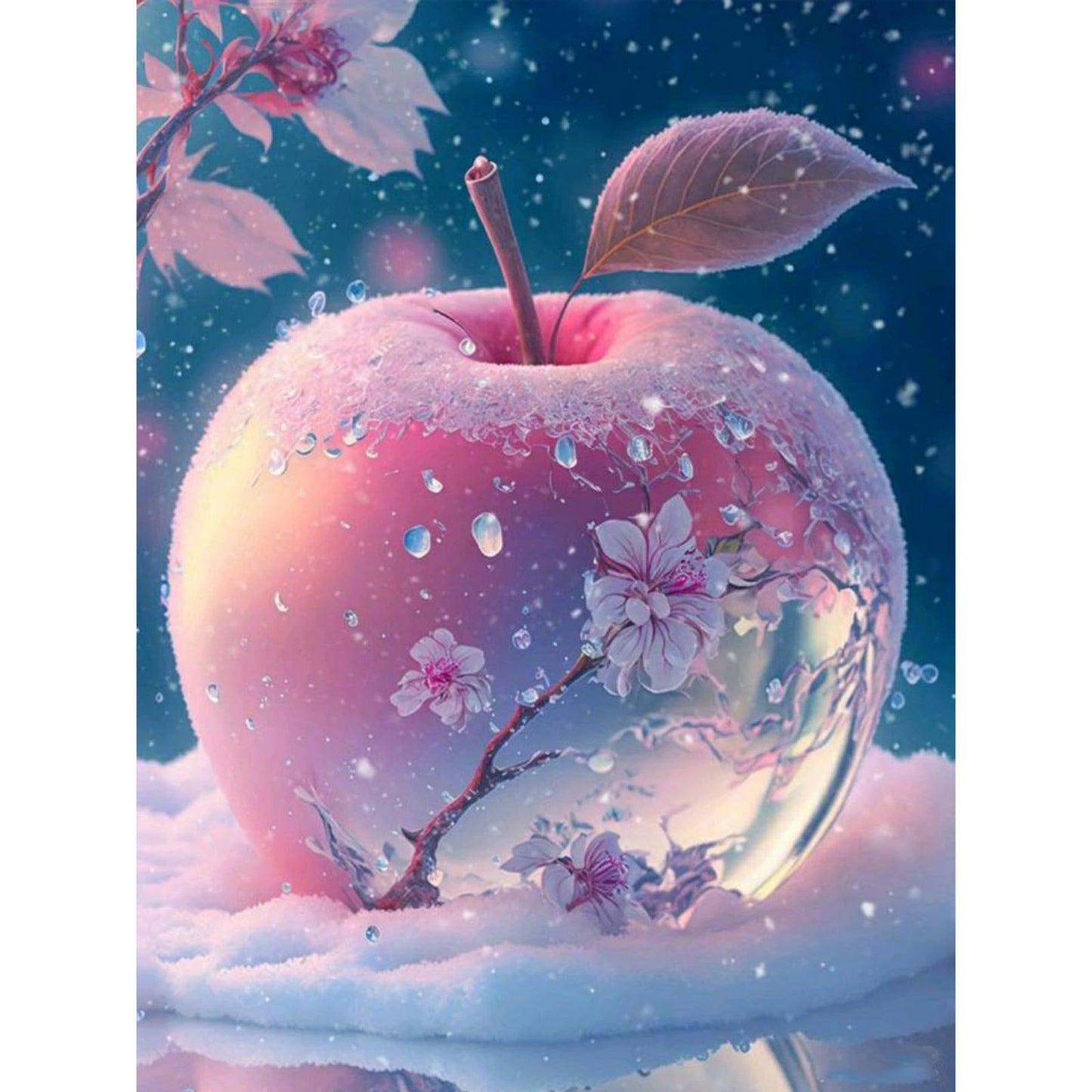 Crystal Apple - Diamond Canvas